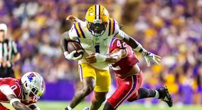 Aaron Anderson has been one of LSU's standouts after two games (Photo: © SCOTT CLAUSE / USATODAY Network / USA TODAY NETWORK via Imagn Images)